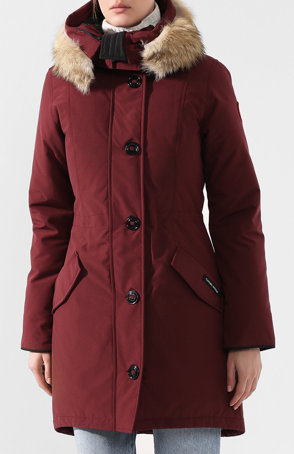 Парка rossclair CANADA GOOSE бордового цвета по цене 139000 руб., арт. 2580L, фото 3 Парка rossclair CANADA GOOSE, арт. 2580L, фото 3