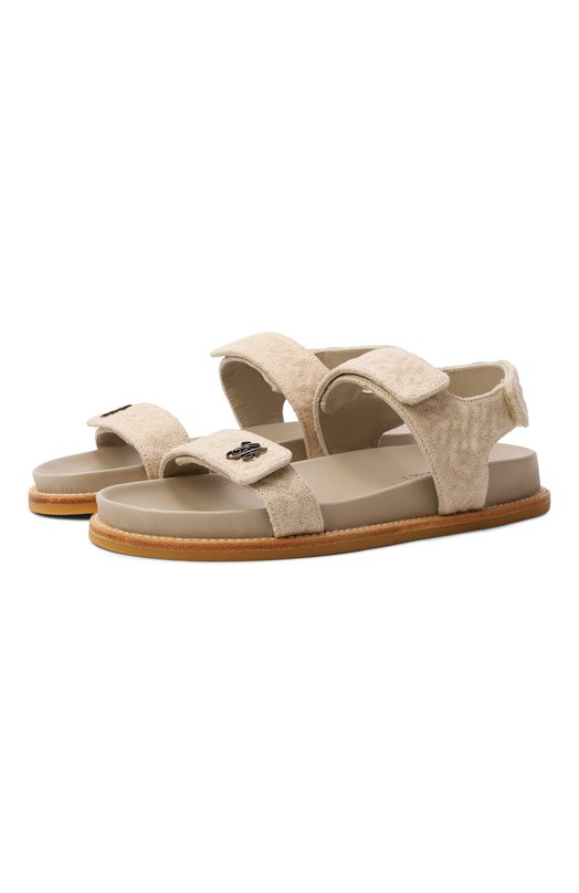 Текстильные сандалии Emporio Armani EW004049/AF21970 Бежевый EW004049/AF21970