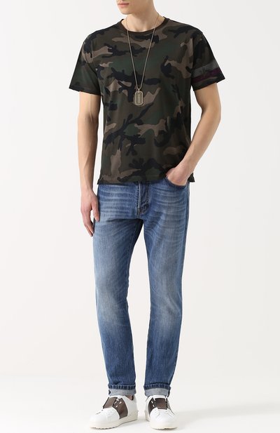 Хлопковая футболка с камуфляжным принтом VALENTINO, арт. MV0MG07U/46U, фото 2