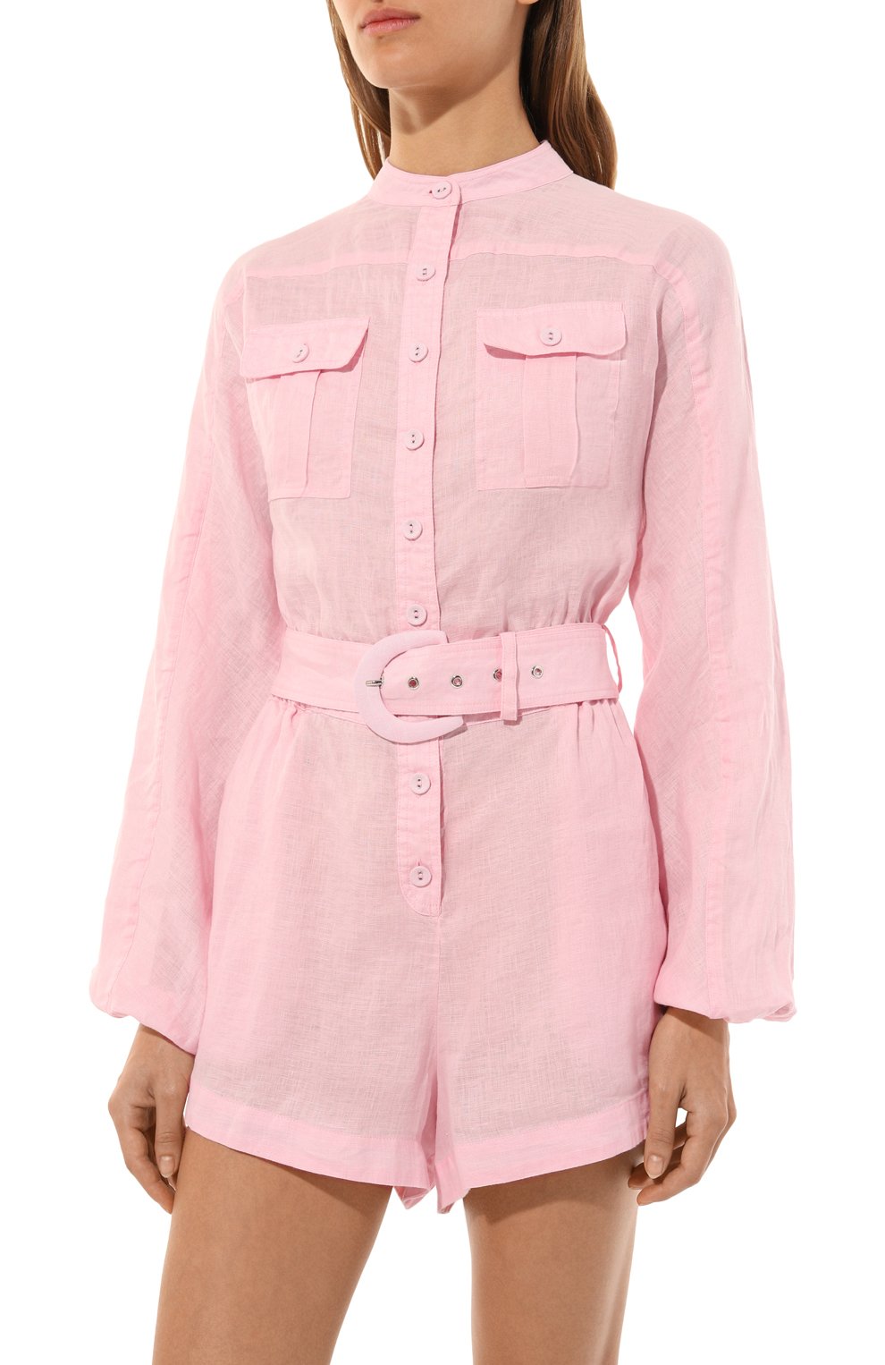 Льняной комбинезон MC2 SAINT BARTH розового цвета по цене 27500 руб., арт. HANNIEL/STBW/05834F, фото 3 Льняной комбинезон MC2 SAINT BARTH, арт. HANNIEL/STBW/05834F, фото 3