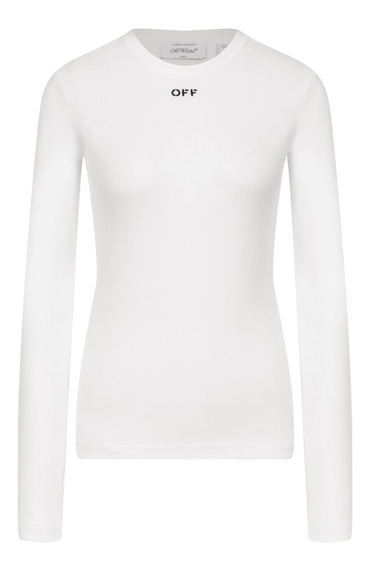 Хлопковый лонгслив Off-White 0WAD136S26JER001 Белый 0WAD136S26JER001