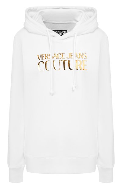 Женский хлопковое худи VERSACE JEANS COUTURE, арт. B6HVA70E-VDP308 L0G0 F0IL/30310