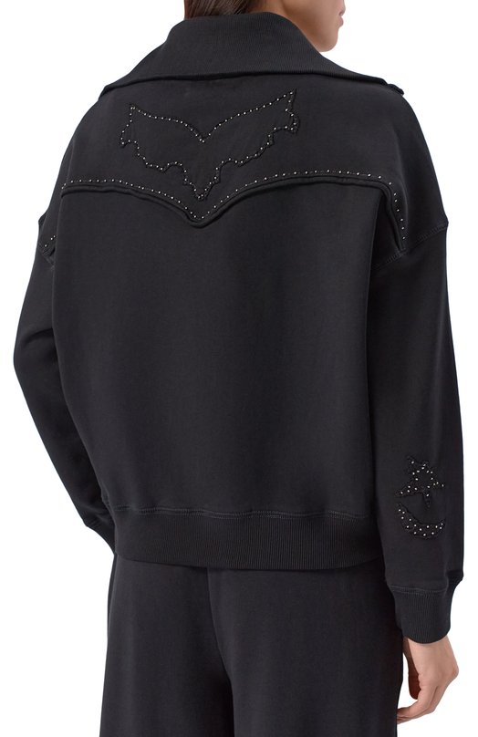 Хлопковая толстовка Zadig and Voltaire JWSS01655 Чёрный  JWSS01655 Фото 4