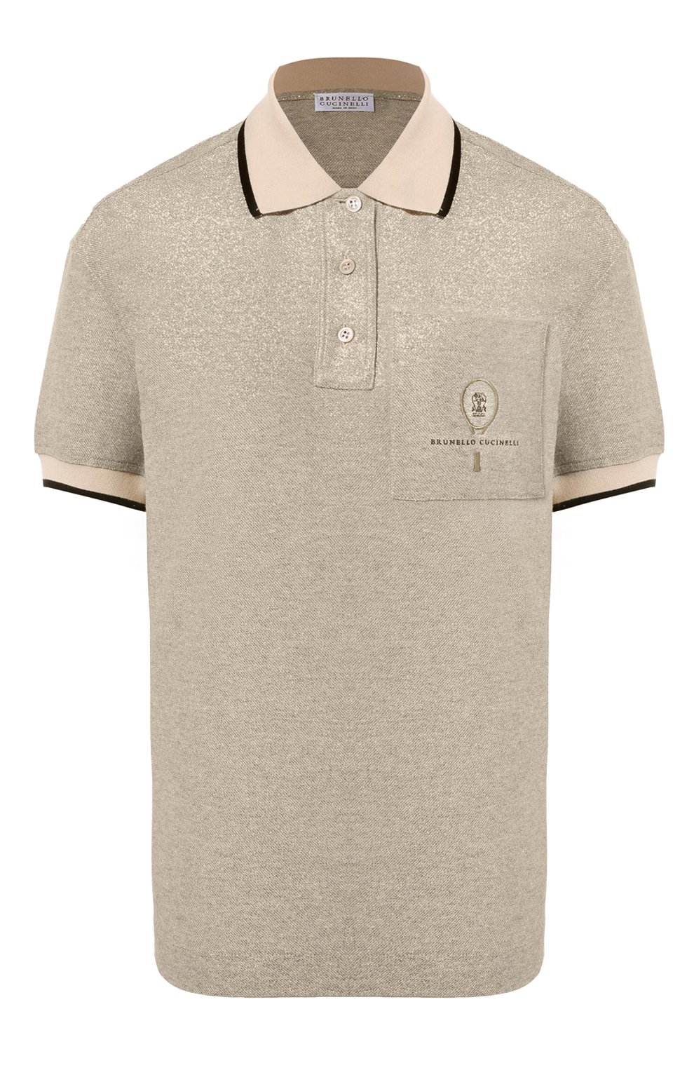 Поло изо льна и хлопка BRUNELLO CUCINELLI, арт. ML947B1282, фото 1