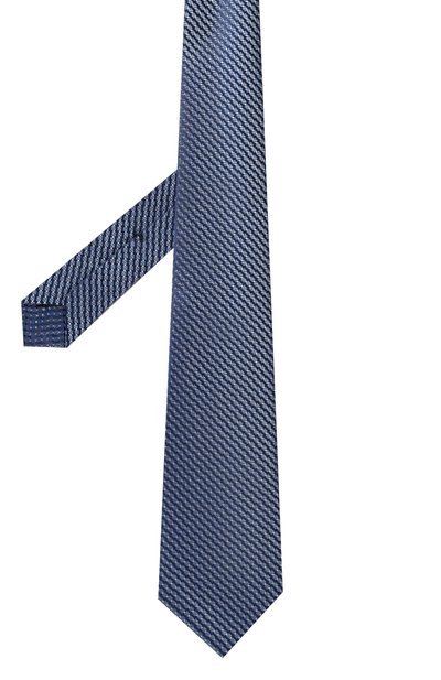 Шелковый галстук KITON синего цвета по цене 28050 руб., арт. UCRVKLC02I24, фото 3 Шелковый галстук KITON, арт. UCRVKLC02I24, фото 3