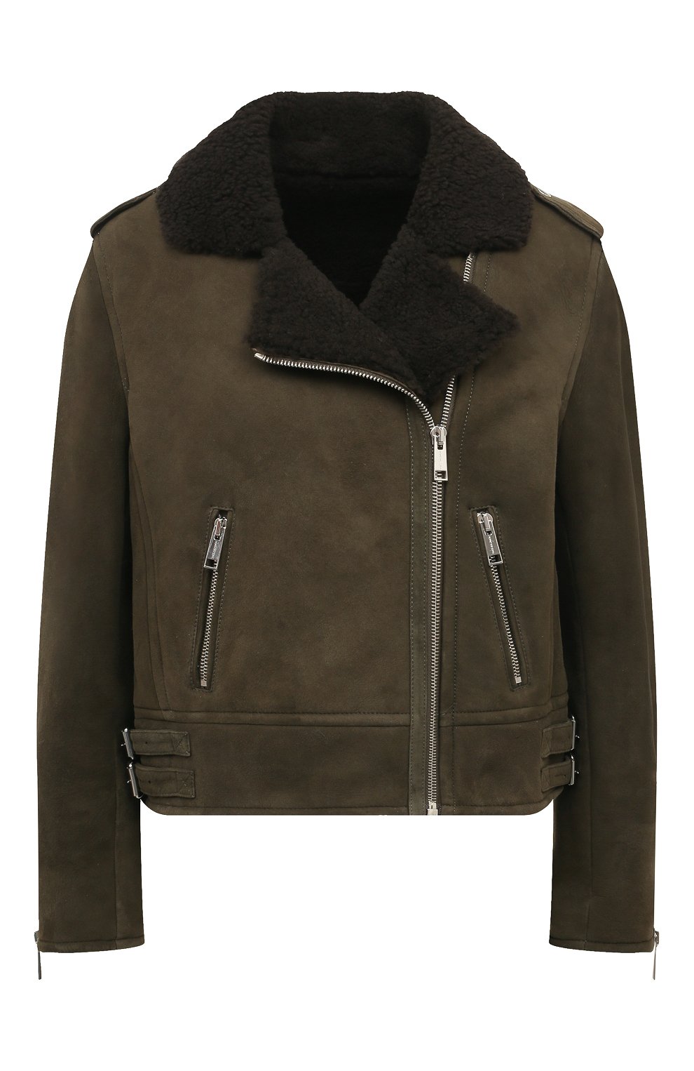 Дубленка из овчины YVES SALOMON хаки цвета по цене 239500 руб., арт. 25WYV60255MSCP, фото 1 Дубленка из овчины YVES SALOMON, арт. 25WYV60255MSCP, фото 1