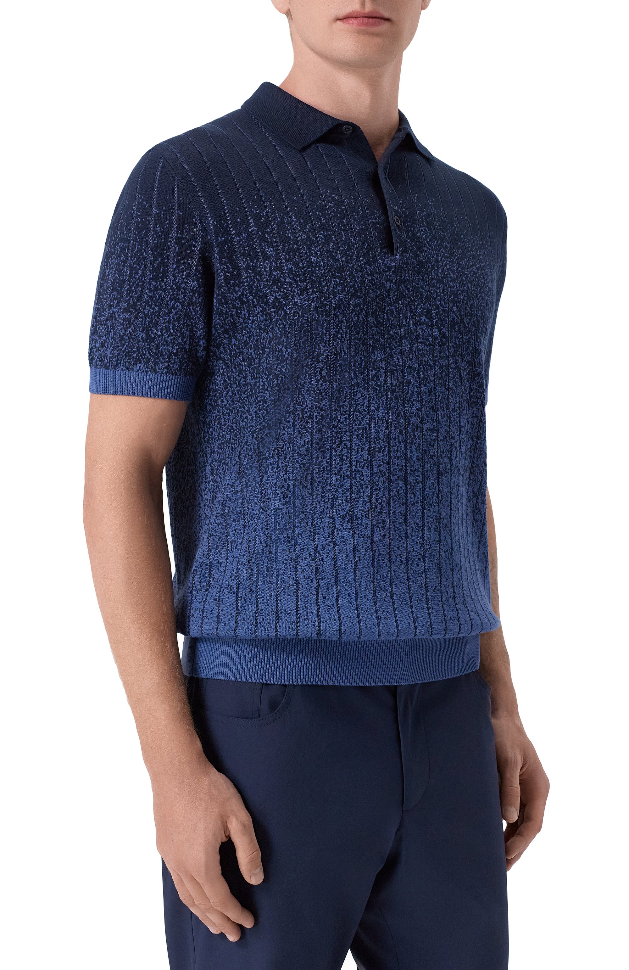 Поло из хлопка и шелка CORNELIANI, арт. 27M551/2725100, фото 3