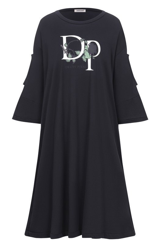 Хлопковое платье Undercover UP1F1801 Чёрный UP1F1801