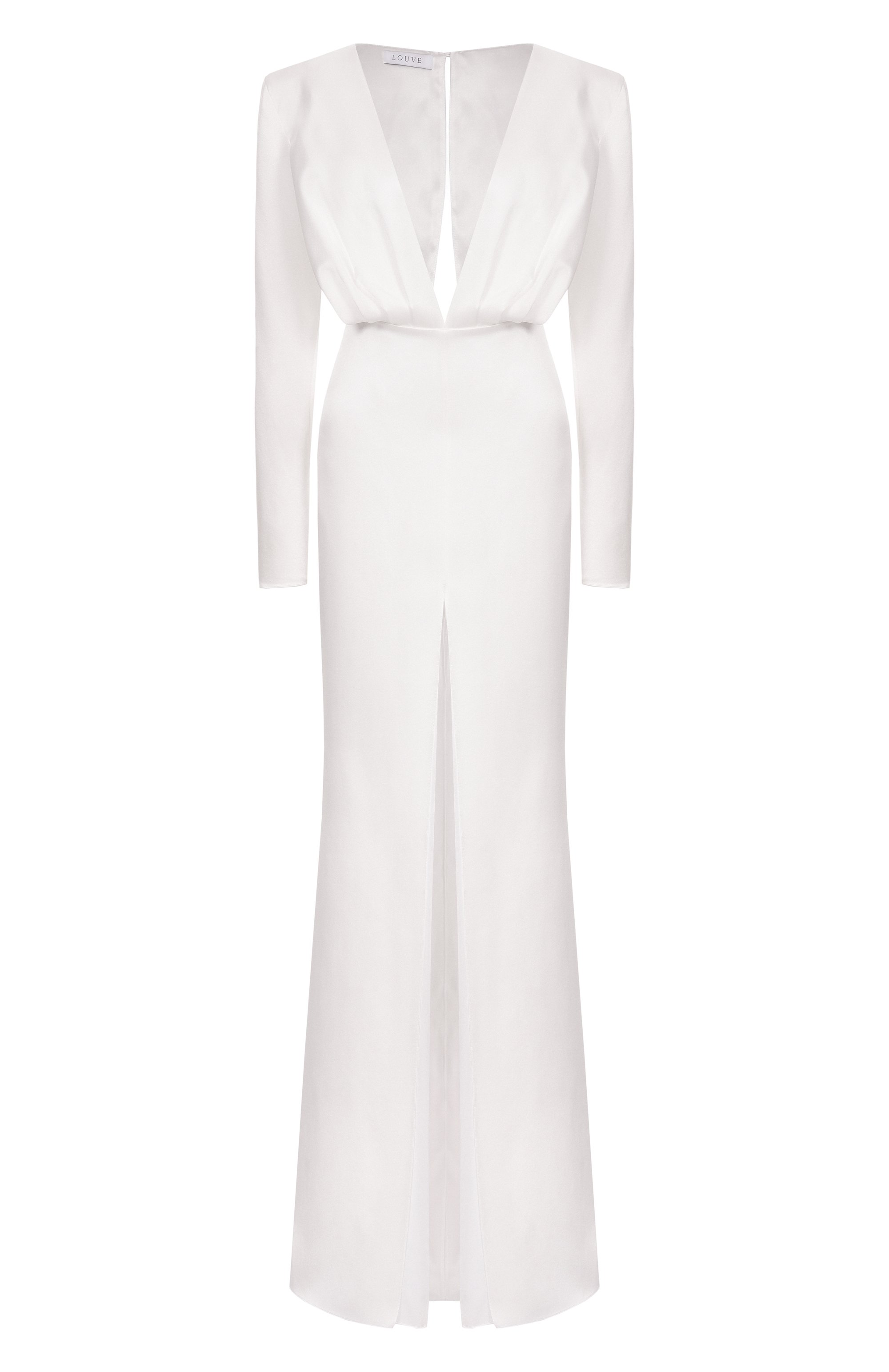 Шелковое платье LOUVE белого цвета по цене 240000 руб., арт. 25-01-01-21-01-01-06, фото 1 Шелковое платье LOUVE, арт. 25-01-01-21-01-01-06, фото 1