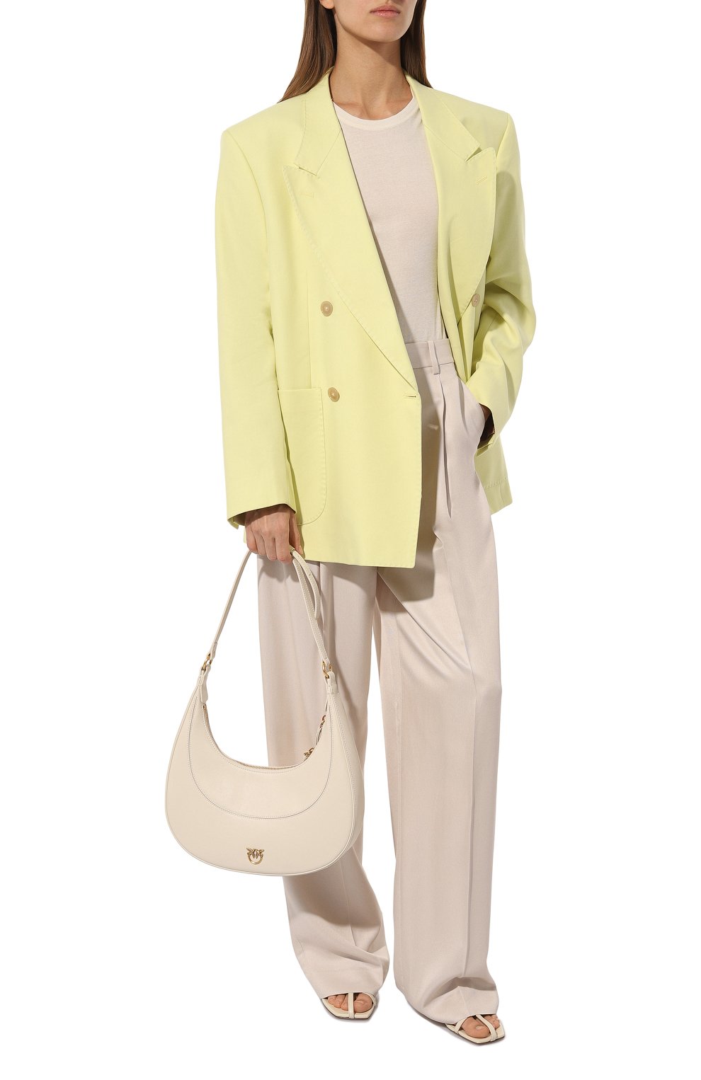 Сумка PINKO белого цвета по цене 46750 руб., арт. 101526-A0Q0, фото 7 Сумка PINKO, арт. 101526-A0Q0, фото 7