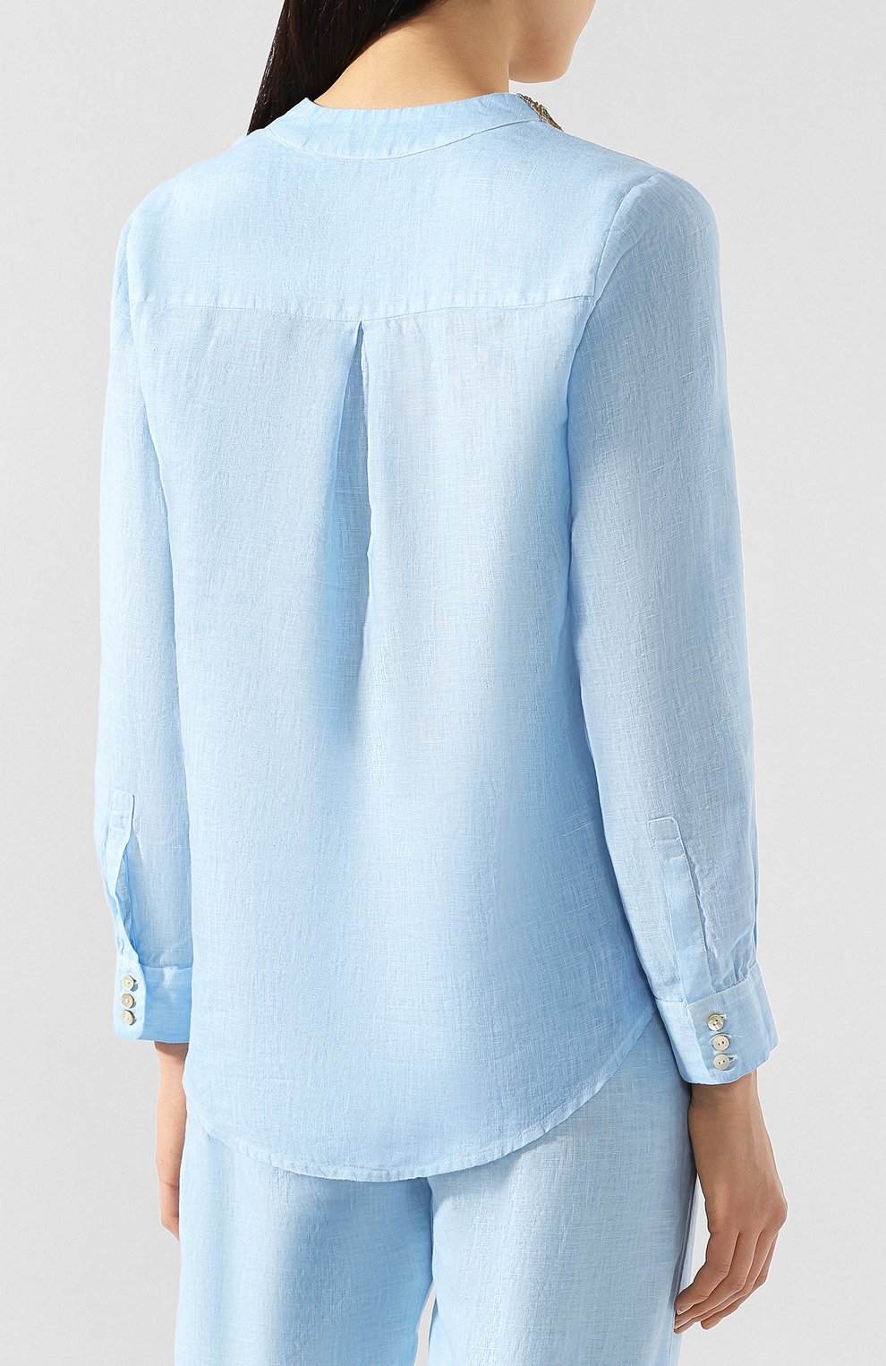 Льняная блузка 120% LINO, арт. R0W1357/B317/S02, фото 4