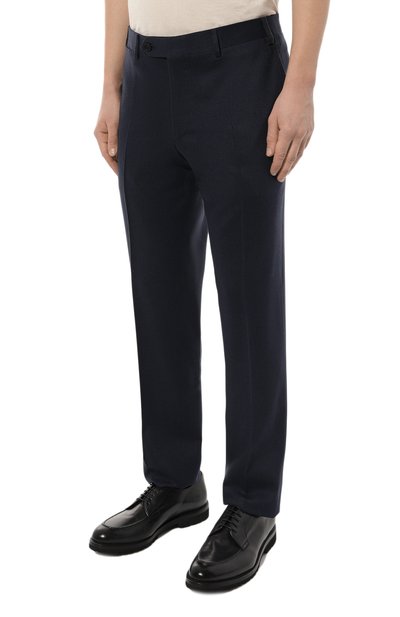 Шерстяные брюки CANALI темно-синего цвета по цене 51500 руб., арт. 71019/AN04763, фото 3 Шерстяные брюки CANALI, арт. 71019/AN04763, фото 3