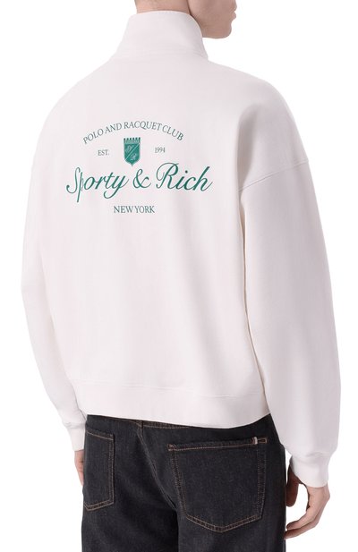 Хлопковый анорак SPORTY AND RICH, арт. ST073621306WH01, фото 4