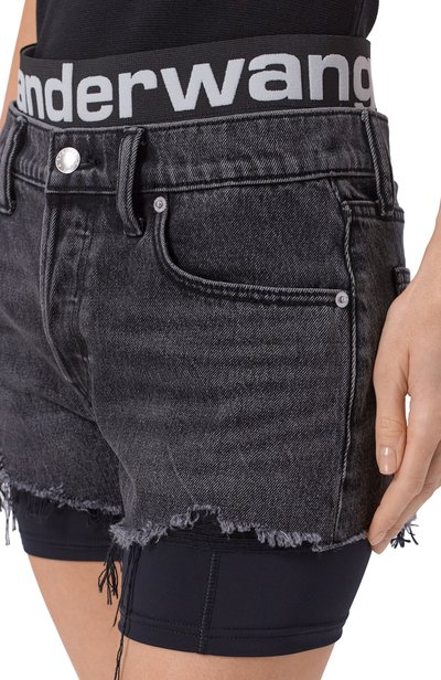 Джинсовые шорты ALEXANDER WANG темно-серого цвета по цене 59950 руб., арт. 4DC3264303, фото 5 Джинсовые шорты ALEXANDER WANG, арт. 4DC3264303, фото 5