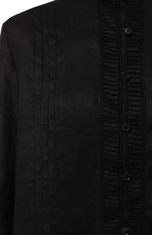 Льняная блузка Kiton D57461H05953 Чёрный  D57461H05953 Фото 5