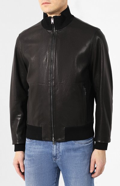 Кожаный бомбер BOSS, арт. 50398845, фото 3