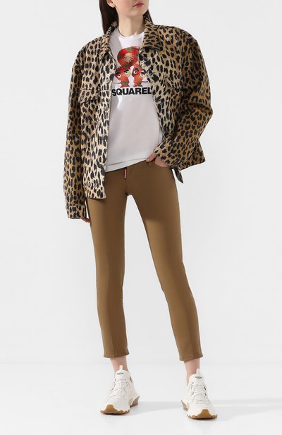 Хлопковая футболка DSQUARED2 белого цвета по цене 19950 руб., арт. S75GD0079/S22427, фото 2 Хлопковая футболка DSQUARED2, арт. S75GD0079/S22427, фото 2
