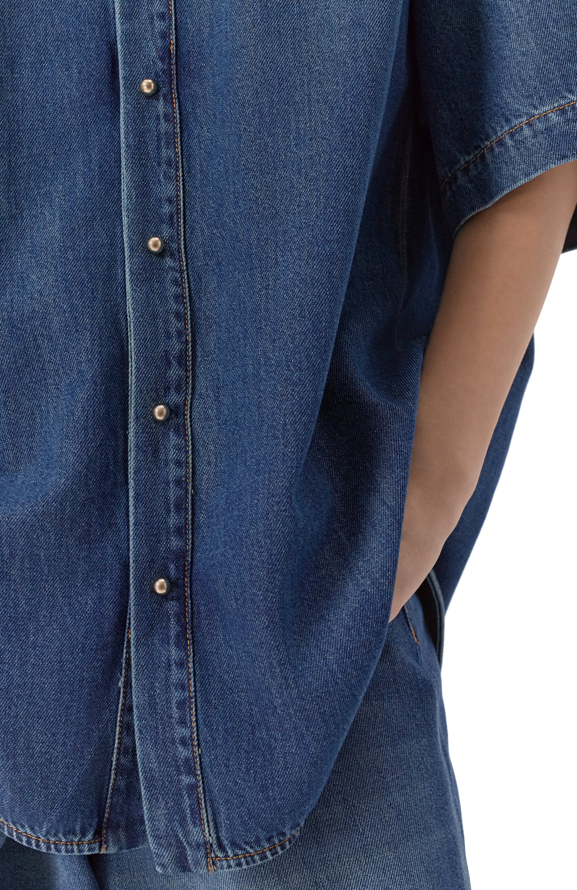 Джинсовая рубашка DARKPARK, арт. WSH37 TBL01W075/R0BERTA-TENCEL DENIM C0LLAR SHIRT, фото 5