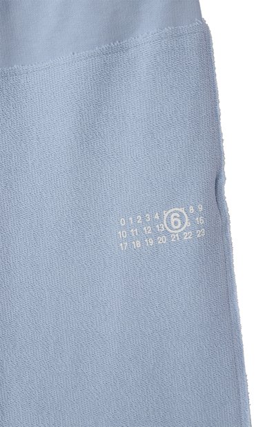 Хлопковые шорты MM6 голубого цвета по цене 19950 руб., арт. M60743/MM04H, фото 3 Хлопковые шорты MM6, арт. M60743/MM04H, фото 3