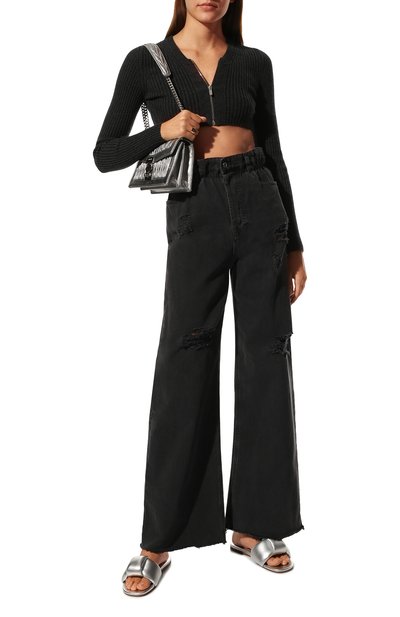 Кожаные шлепанцы MIU MIU, арт. 5XX546-3LAB-F0118-005, фото 2