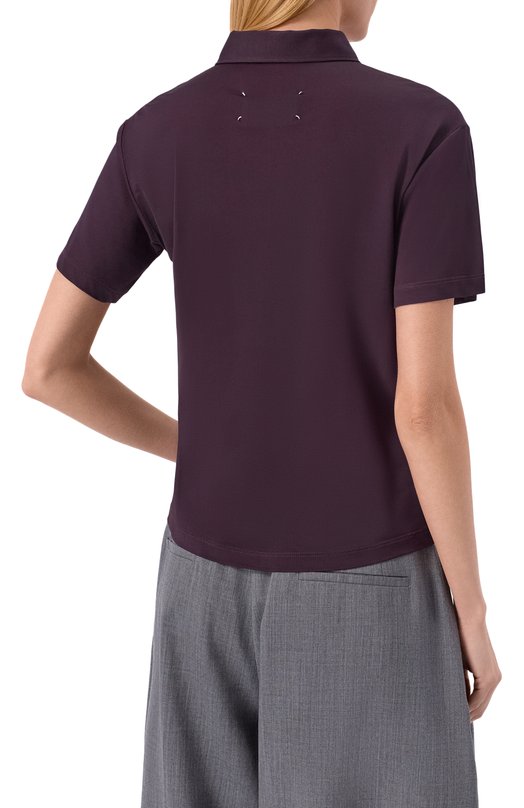 Поло из вискозы Maison Margiela S51GL0062/M20134 Фиолетовый  S51GL0062/M20134 Фото 4