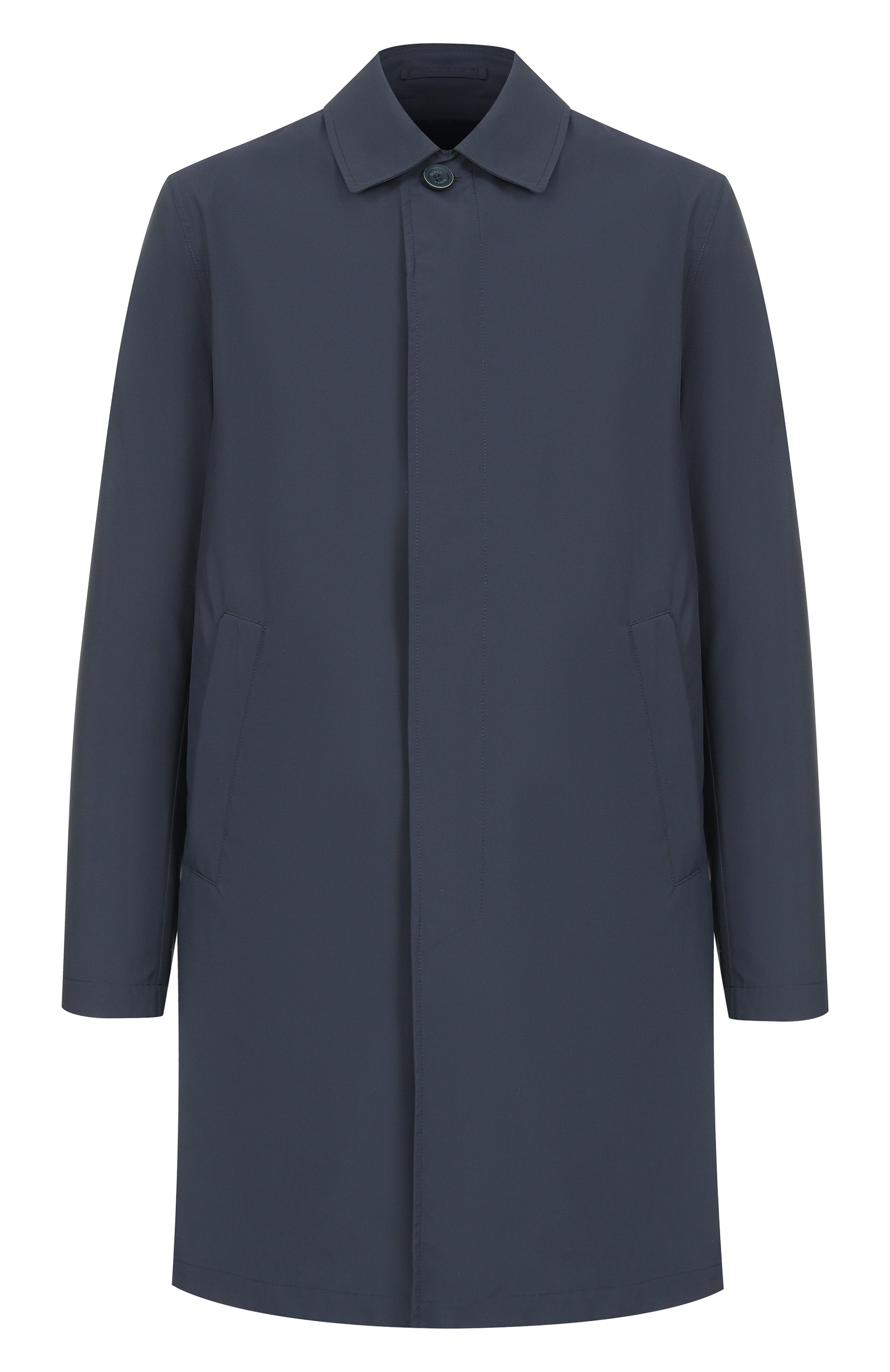 Плащ HERNO темно-синего цвета по цене 99500 руб., арт. IM000355U/12578Z, фото 1 Плащ HERNO, арт. IM000355U/12578Z, фото 1