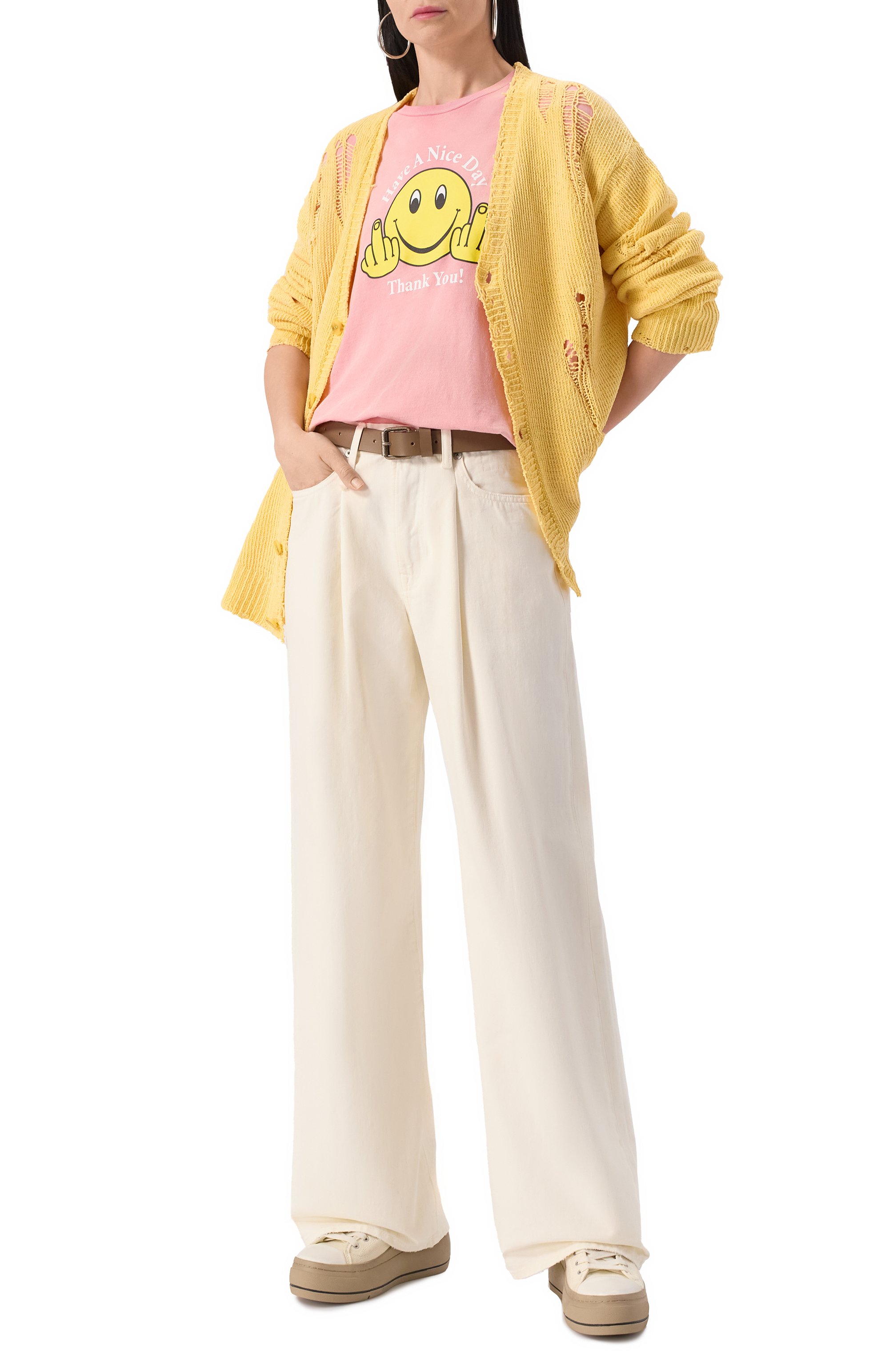 Футболка из хлопка и кашемира R13, арт. R13WK141-120BN, фото 2