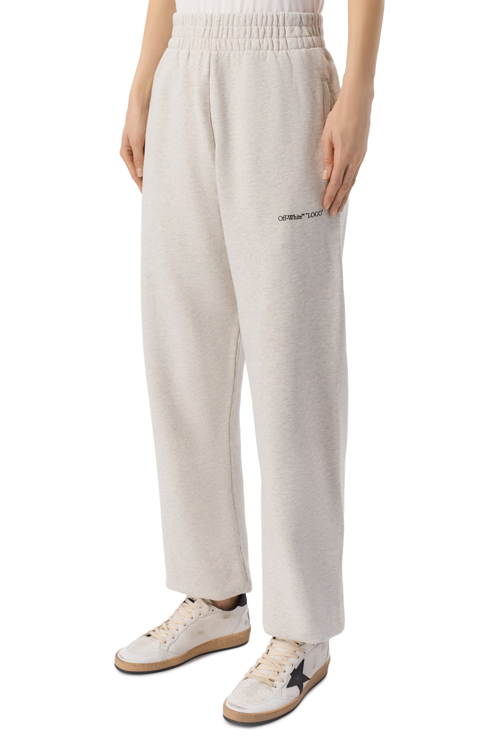 Хлопковые джоггеры OFF-WHITE, арт. 2FH00496B, фото 3