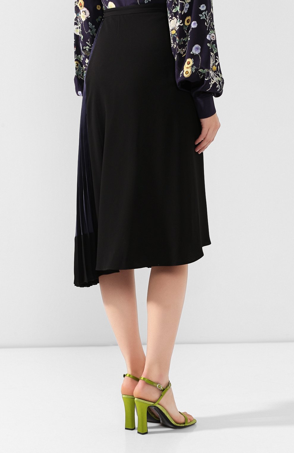 Юбка из вискозы MARNI темно-синего цвета по цене 71750 руб., арт. G0MA0129FQ/TV710, фото 4 Юбка из вискозы MARNI, арт. G0MA0129FQ/TV710, фото 4