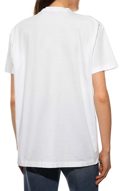 Хлопковая футболка DSQUARED2 белого цвета по цене 24050 руб., арт. S75GD0262/S23009, фото 4 Хлопковая футболка DSQUARED2, арт. S75GD0262/S23009, фото 4