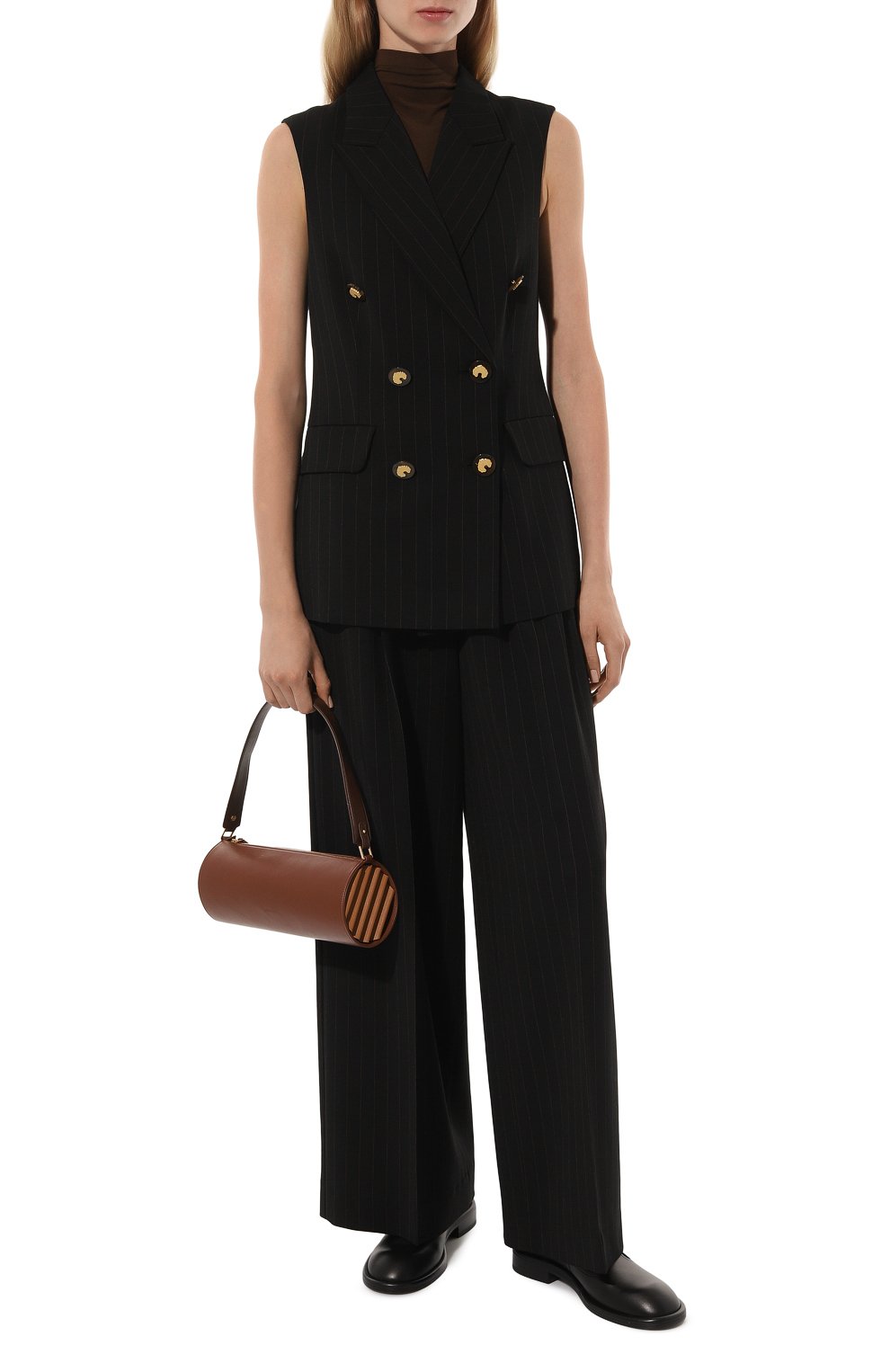 Шерстяные брюки AKHMADULLINA черного цвета по цене 59900 руб., арт. 1224.3B006/W977, фото 2 Шерстяные брюки AKHMADULLINA, арт. 1224.3B006/W977, фото 2