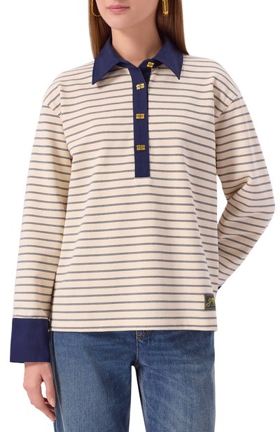 Хлопковое поло GANNI, арт. T4215, фото 3