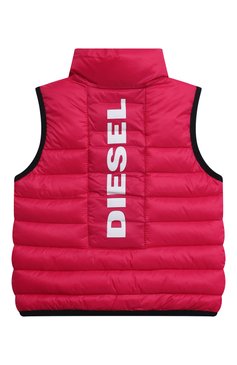 Детского утепленный жилет DIESEL фуксия цвета, арт. K00331/KXBDY | Фото 2 (Материал внешний: Синтетический материал; Материал сплава: Проставлено; Нос: Не проставлено; Материал подклада: Хлопок; Кросс-КТ НВ: Утепленные жилеты)