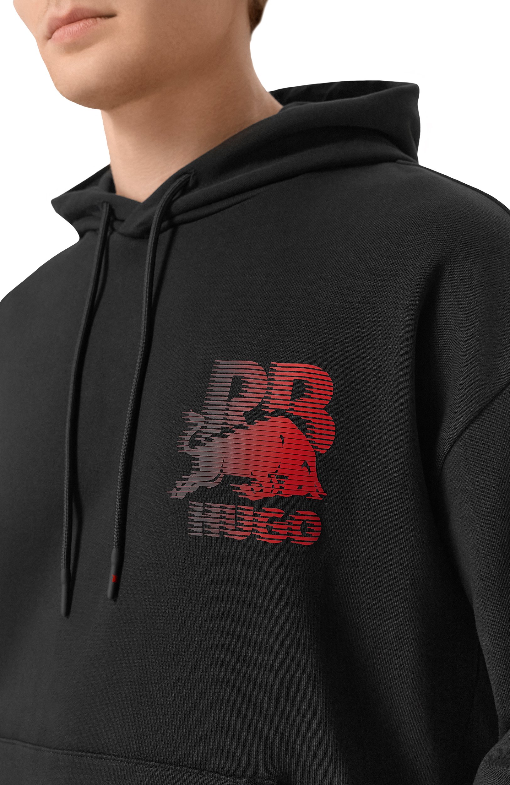 Хлопковое худи hugo x rb HUGO черного цвета по цене 18900 руб., арт. 50570841, фото 5 Хлопковое худи hugo x rb HUGO, арт. 50570841, фото 5