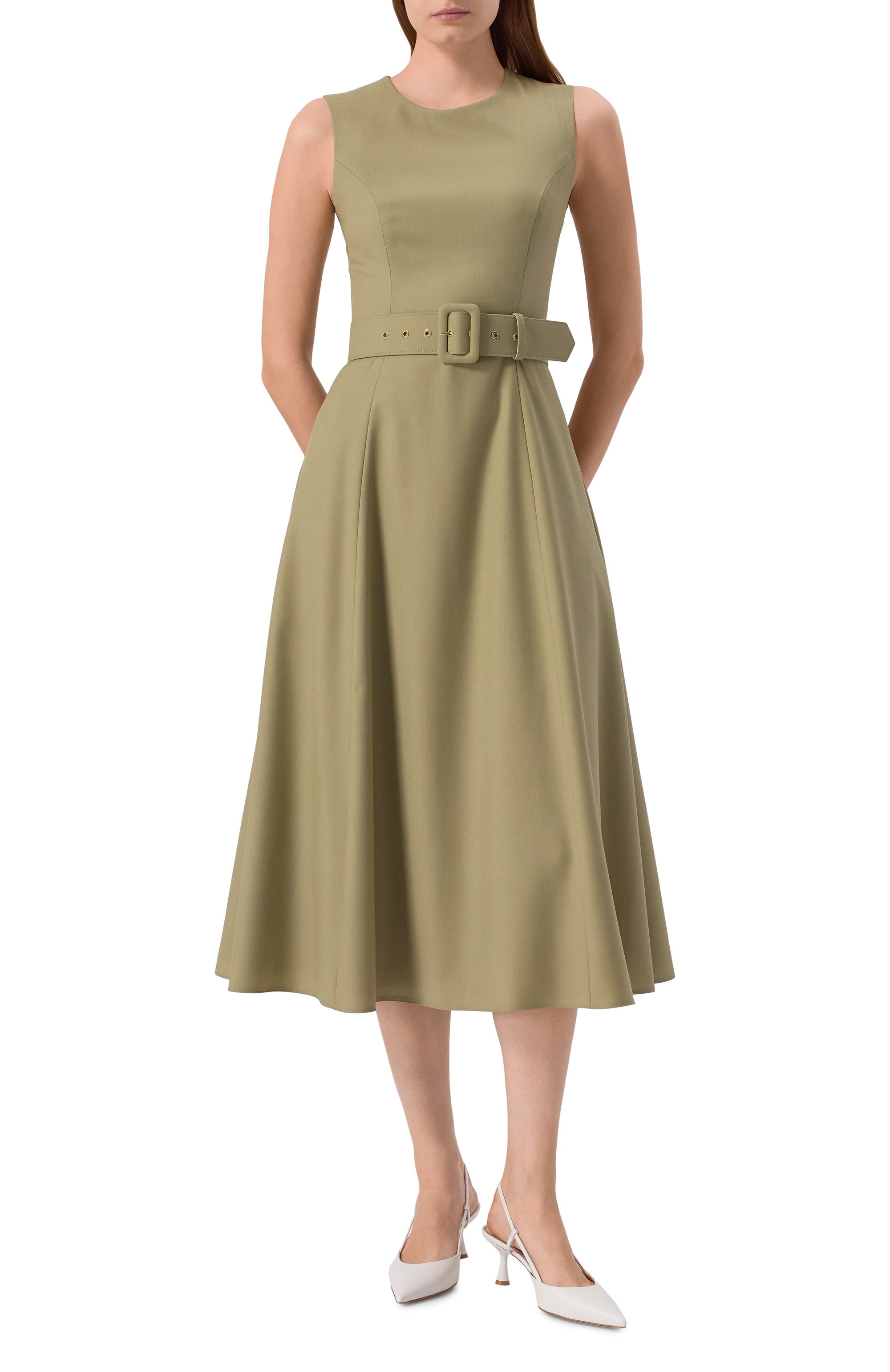 Шерстяное платье OLOLOL хаки цвета по цене 85000 руб., арт. OLD294B/2105.506/S25, фото 3 Шерстяное платье OLOLOL, арт. OLD294B/2105.506/S25, фото 3