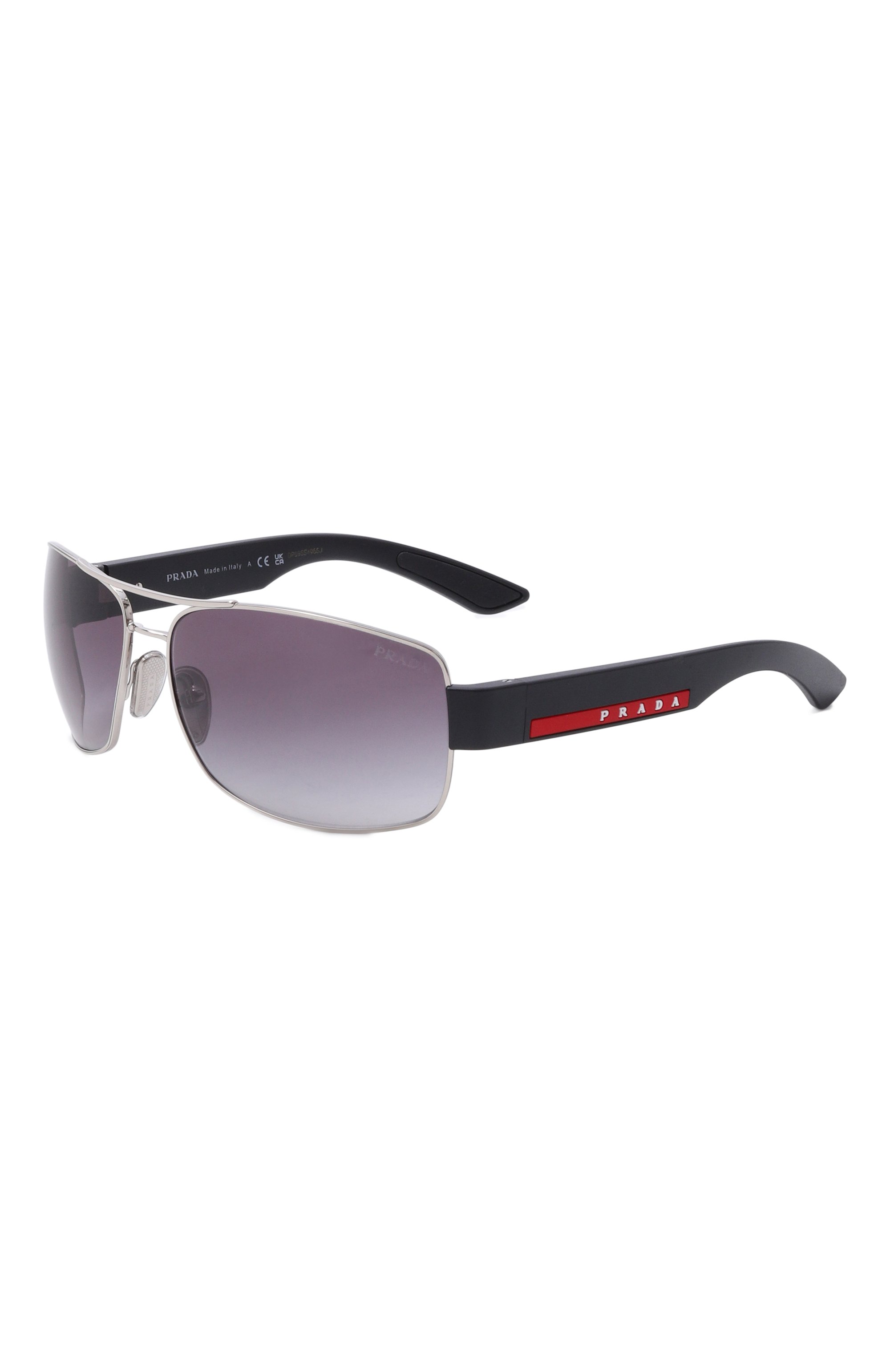 Солнцезащитные очки PRADA LINEA ROSSA серого цвета по цене 45100 руб., арт. B52S-1BC09U, фото 1 Солнцезащитные очки PRADA LINEA ROSSA, арт. B52S-1BC09U, фото 1