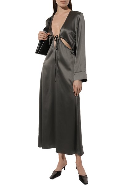 Шелковое платье JM STUDIO серого цвета по цене 50950 руб., арт. FW232437, фото 2 Шелковое платье JM STUDIO, арт. FW232437, фото 2