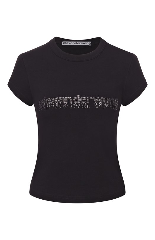 Футболка с отделкой стразами Alexander Wang 1CC1261209 Чёрный 1CC1261209