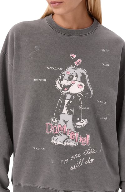 Хлопковый свитшот DOMREBEL серого цвета по цене 37400 руб., арт. SMITTEN/SWEATSHIRT, фото 5 Хлопковый свитшот DOMREBEL, арт. SMITTEN/SWEATSHIRT, фото 5