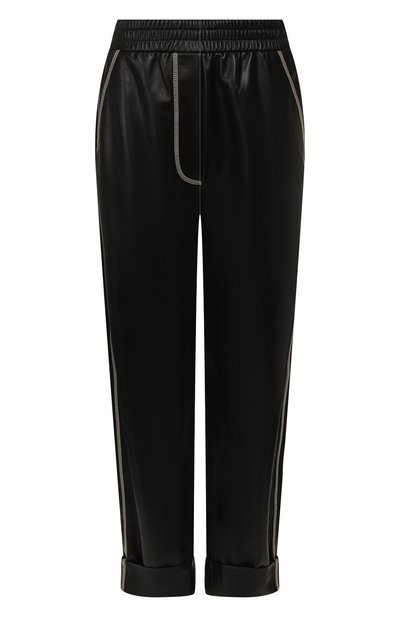 Женские брюки с отворотами NANUSHKA, арт. SELAH_BLACK_VEGAN LEATHER