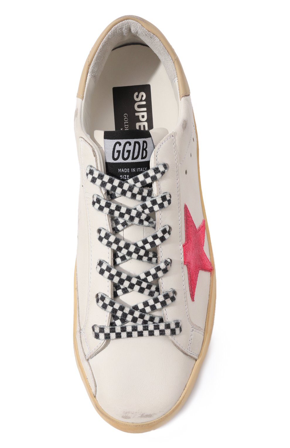 Кожаные кеды super-stars GOLDEN GOOSE DELUXE BRAND, арт. GWF00101.F003195, фото 6