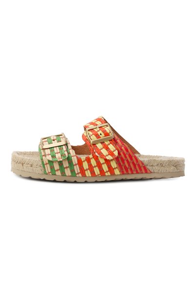 Текстильные шлепанцы MANEBI разноцветного цвета по цене 19000 руб., арт. H 3.3 R0, фото 4 Текстильные шлепанцы MANEBI, арт. H 3.3 R0, фото 4