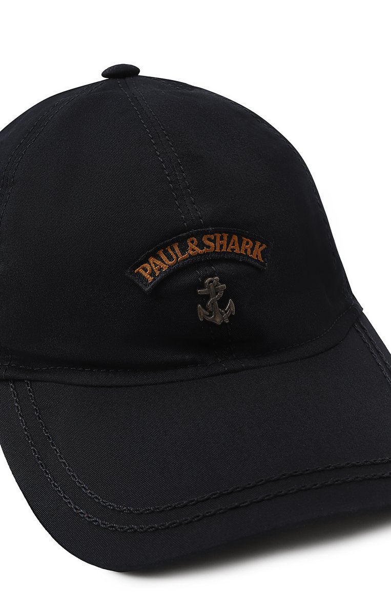 Мужская хлопковая бейсболка PAUL&SHARK темно-синего цвета, арт. C0P720 | Фото 4 (Материал: Хлопок, Текстиль; Статус проверки: Проверена категория, Проверено; Нос: Не проставлено)