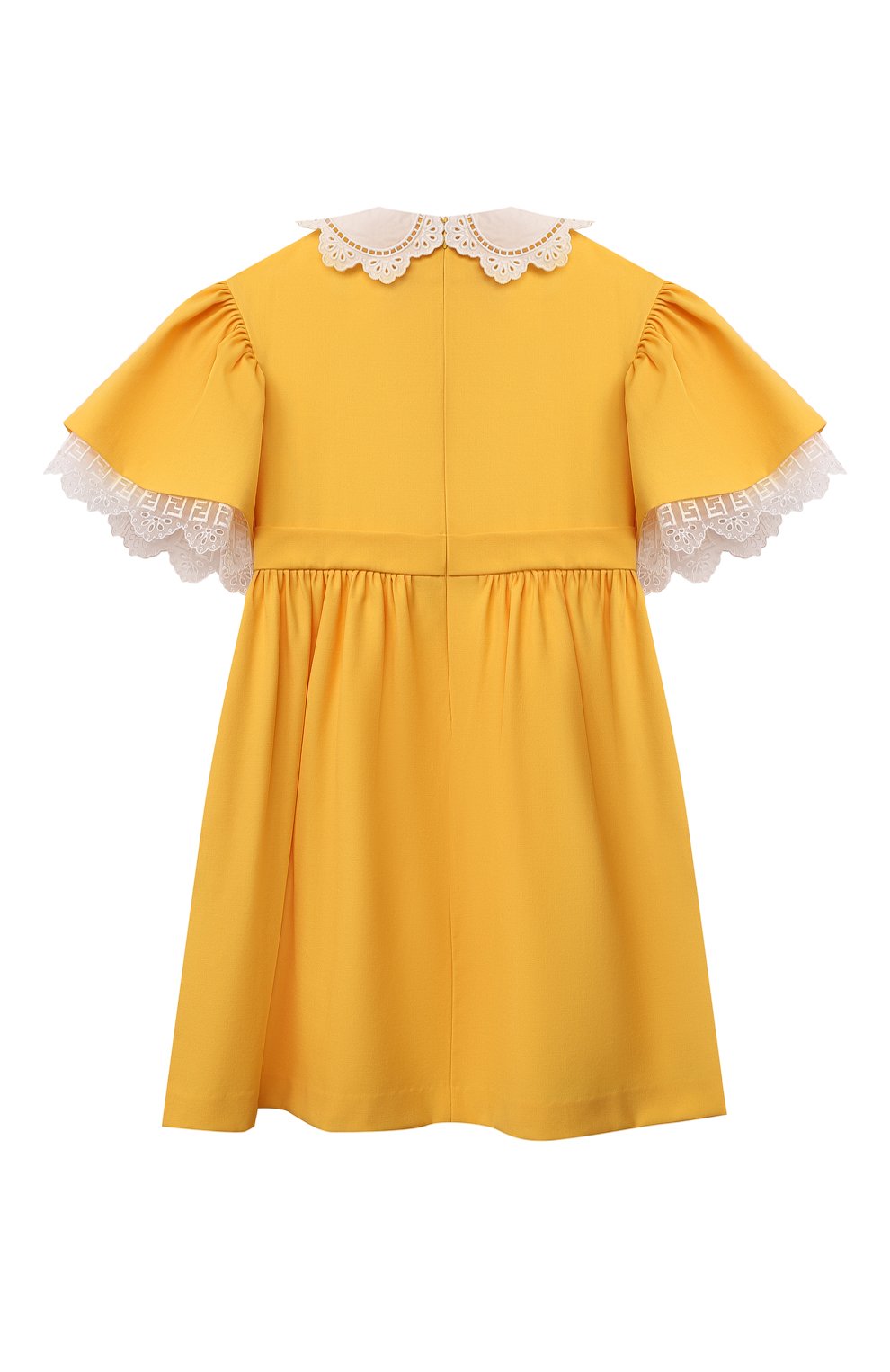 Шерстяное платье FENDI желтого цвета по цене 76750 руб., арт. JFB434/AEXR/8A-12+, фото 2 Шерстяное платье FENDI, арт. JFB434/AEXR/8A-12+, фото 2