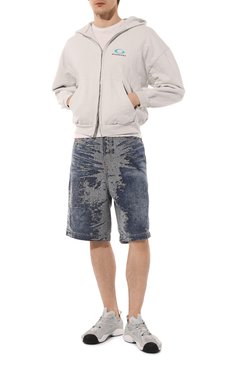Мужской хлопковая толстовка BALENCIAGA кремвого цвета, арт. 803264/TRVC3 | Фото 2 (Рукава: Длинные; Драгоценные камни: Проставлено; Материал сплава: Проставлено; Длина (для топов): Стандартные; Мужское Кросс-КТ: Толстовка-одежда; Стили: Спорт-шик; Материал внешний: Хлопок)