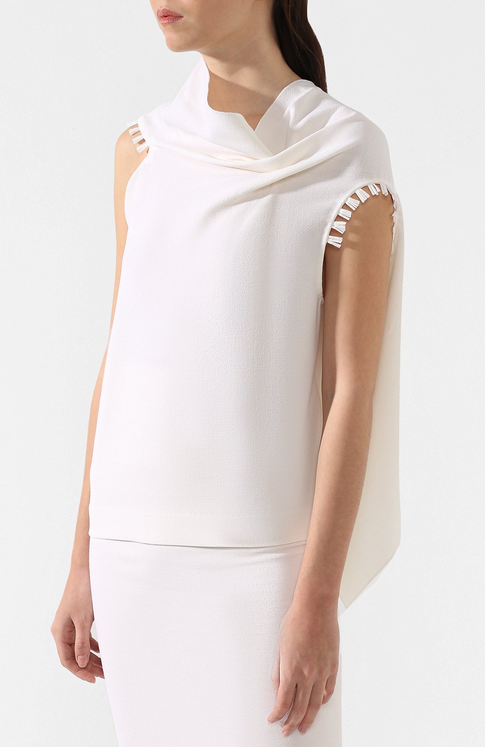 Шерстяной топ ROLAND MOURET белого цвета по цене 41050 руб., арт. PS19/S6100/F0248, фото 3 Шерстяной топ ROLAND MOURET, арт. PS19/S6100/F0248, фото 3