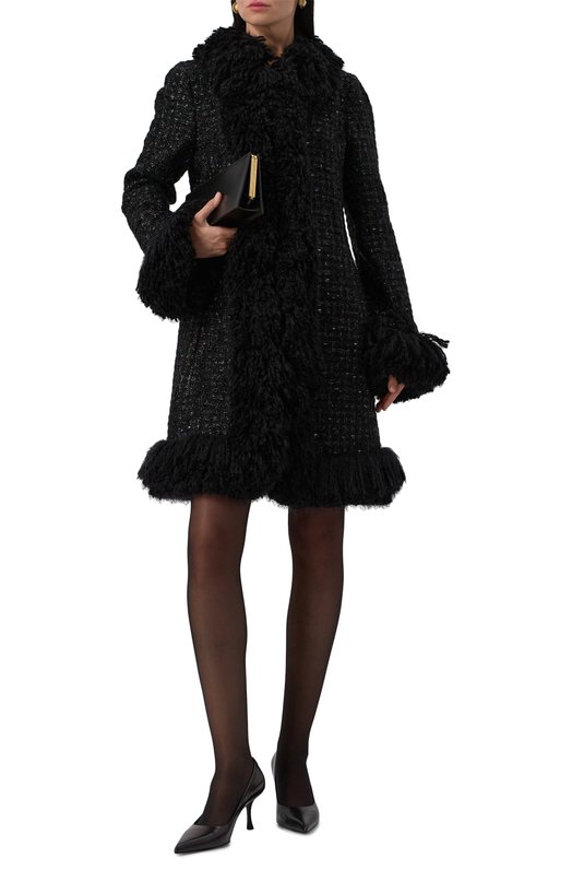 Твидовое пальто Giambattista Valli 25FWPVCA8047/24LIN Чёрный  25FWPVCA8047/24LIN Фото 2