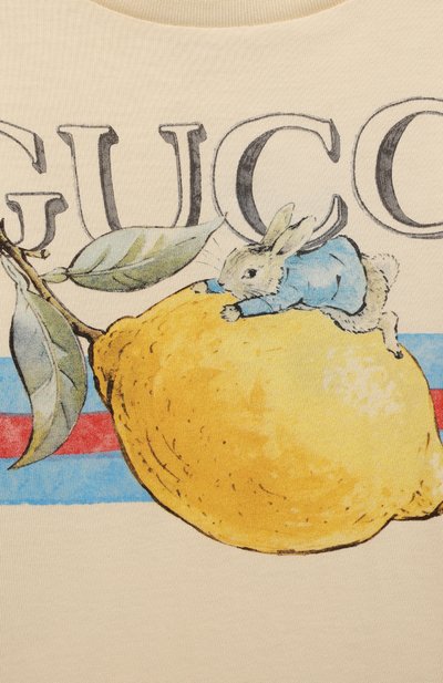 Хлопковая футболка GUCCI, арт. 547559/XJF59, фото 3