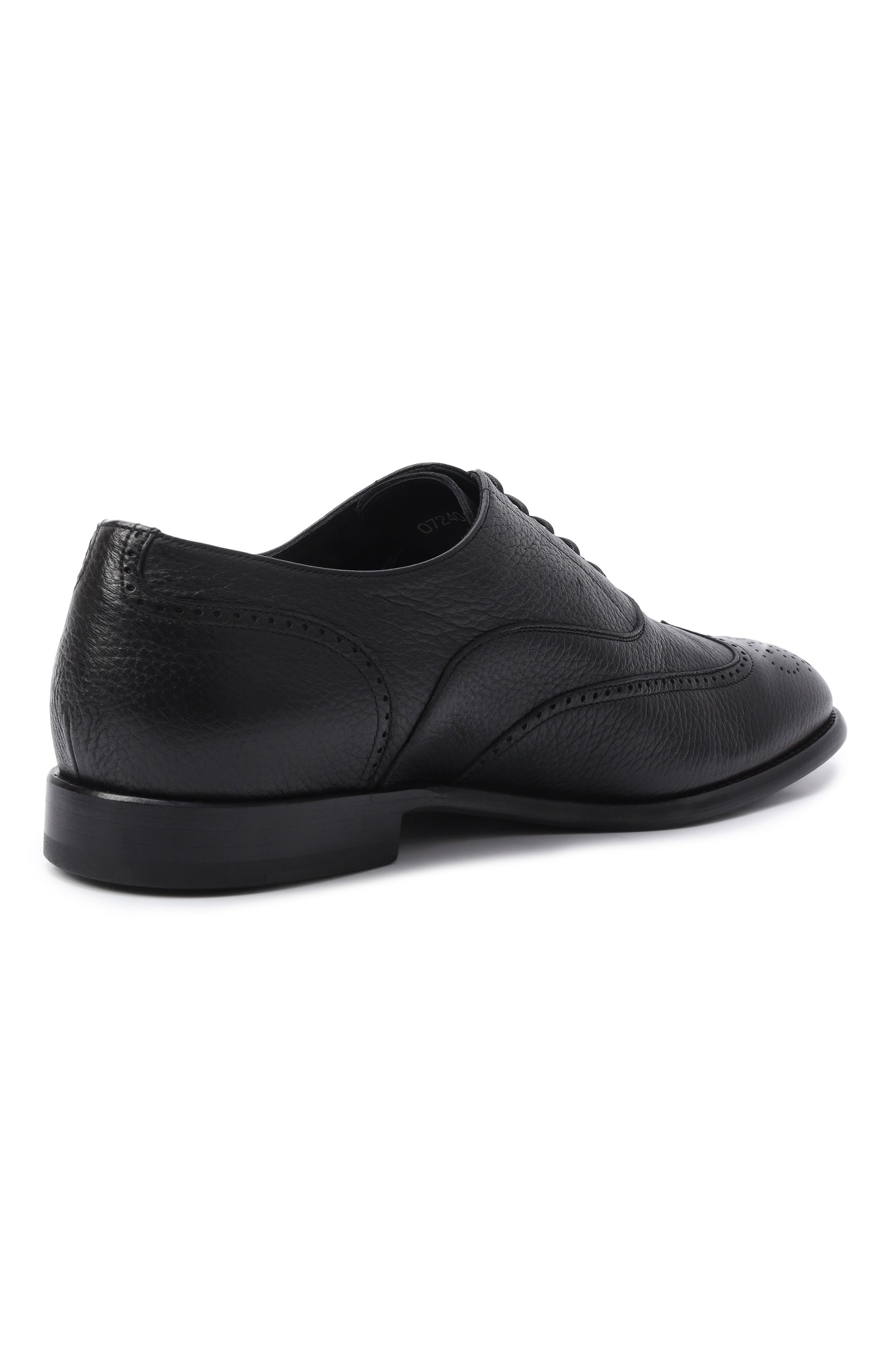 Кожаные оксфорды FRANCESCHETTI черного цвета по цене 61350 руб., арт. 0724010/CERV0, фото 4 Кожаные оксфорды FRANCESCHETTI, арт. 0724010/CERV0, фото 4