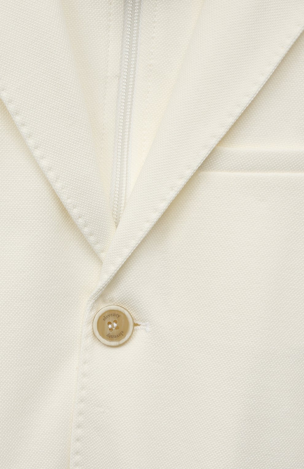 Хлопковый пиджак ELEVENTY белого цвета по цене 48850 руб., арт. ES2P54/J0247/12-16, фото 3 Хлопковый пиджак ELEVENTY, арт. ES2P54/J0247/12-16, фото 3